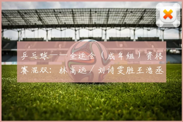 乒乓球——全运会（成年组）资格赛混双：林高远／刘诗雯胜王浩丞／闫禹橦